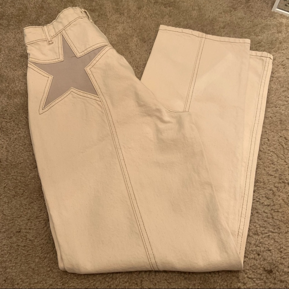 NWT Nasty Gal star butt patch jeans
